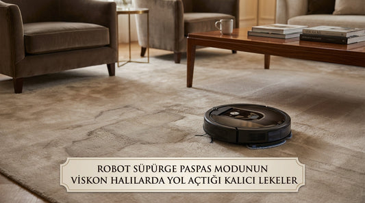 Robot Süpürge Paspas Modunun Viskon Halılarda Yol Açtığı Kalıcı Lekeler