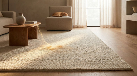 Minimalist Halıların Evdeki Evcil Hayvan Tüylerini Öne Çıkarması