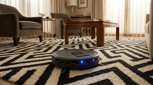 Robot Süpürgenin Halı Üzerindeki Yüksek Kontrastlı Desenleri Engel Algılaması