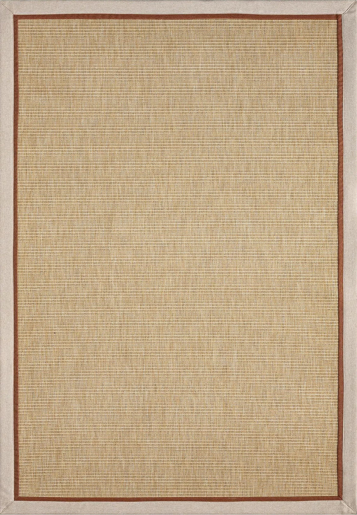 Bombay Bej Halı Bej Terra Bordürlü Kolay Temizlenen Hasır Dokulu Sisal Halı 663