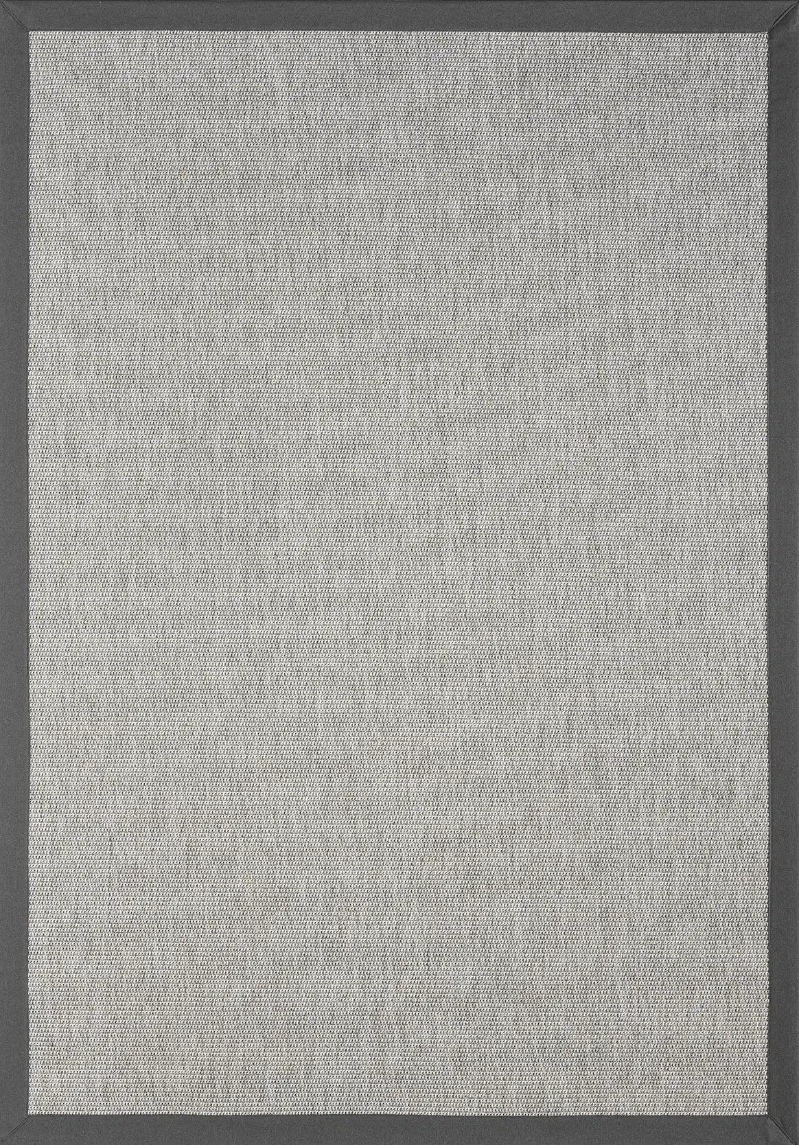 Bombay Gri Halı Antrasit Bordürlü Kolay Temizlenen Hasır Dokulu Sisal Halı 664