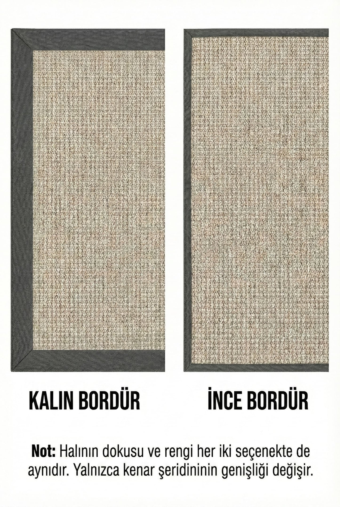 Bombay Bej Halı Bej Terra Bordürlü Kolay Temizlenen Hasır Dokulu Sisal Halı 663