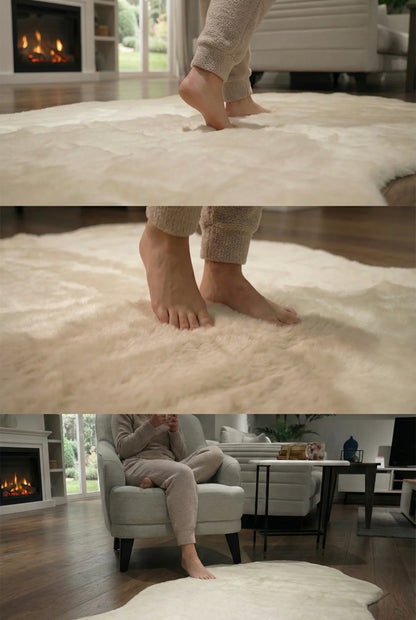 Döpland Yumoş Beyaz Post Halı