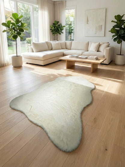 Döpland Yumoş Beyaz Post Halı