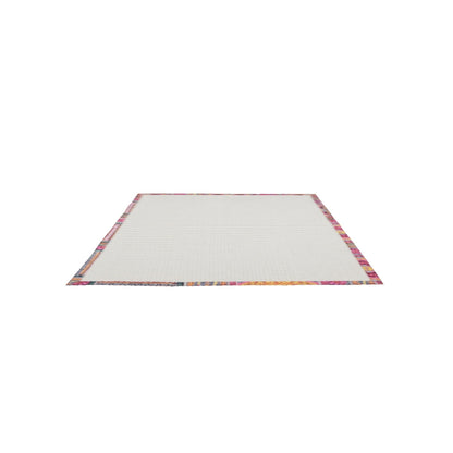 Bombay Krem Halı Multi Bordürlü Kolay Temizlenen Hasır Dokulu Sisal Halı 664